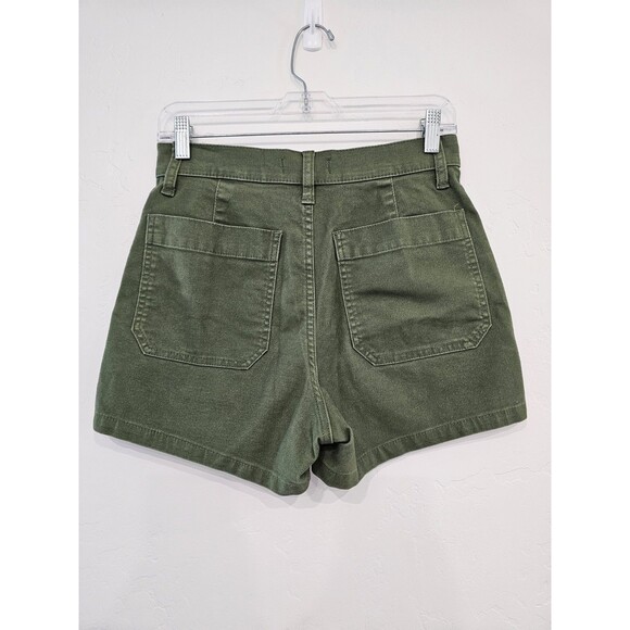 Madewell Women’s Perfect Vintage Green Military Shorts Size 25 - Picture 4 of 8